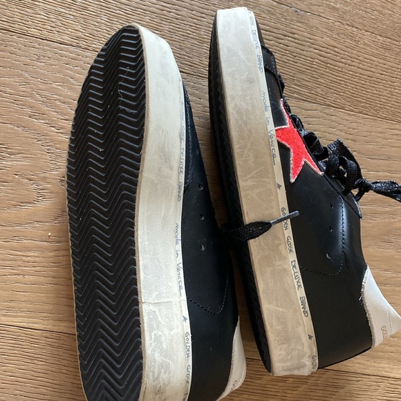 Golden Goose Hi Star (black, neon pink star, metallic laces, 8 US) 39 euro - Picture 2 of 8